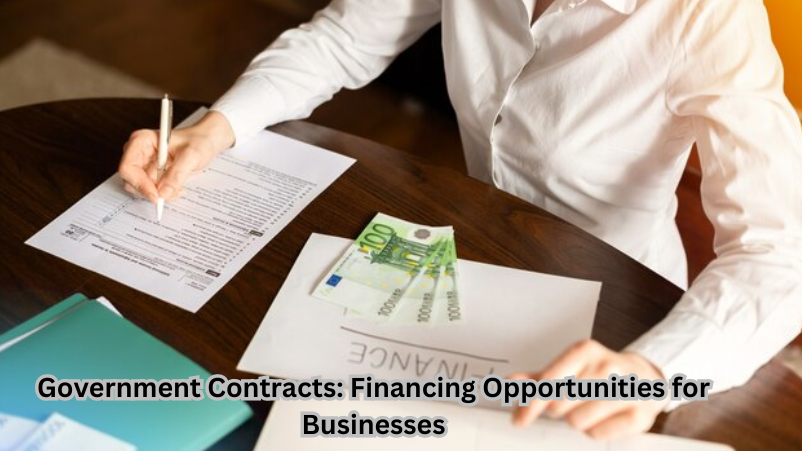Illustration depicting diverse financing options through government contracts for businesses