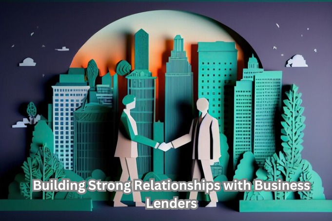 Business professionals shaking hands - Relationship with Lenders Building