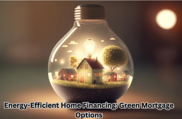 "Graphic depicting a green home with solar panels - illustrating the concept of Energy-Efficient Home Financing."