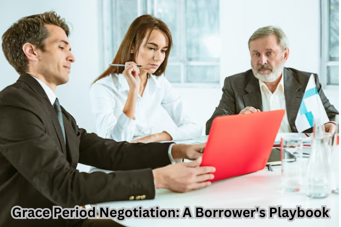 Illustration of a person negotiating loan grace period terms - Grace Period Negotiation: A Borrower's Playbook