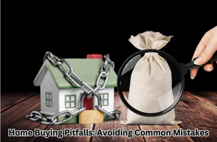 "Home Buying Pitfalls: Illustration of a Road Sign with the text 'Avoid Common Mistakes.' Ideal for a guide on navigating the home buying process."